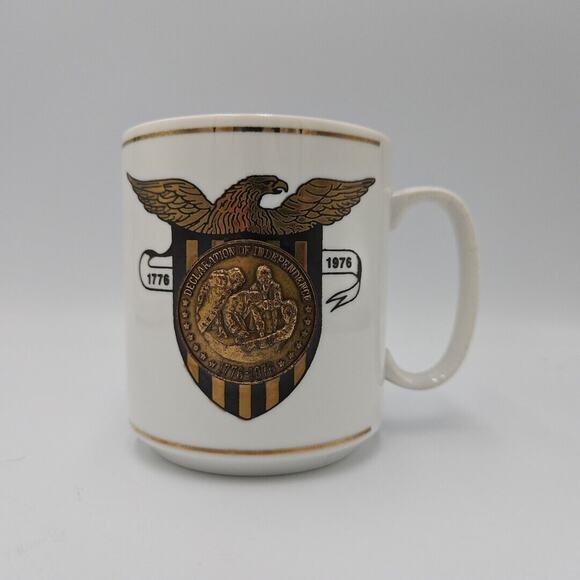American Bicentennial 1776-1976 Commemorative Coffee Mug Declaration Independenc - Picture 1 of 4